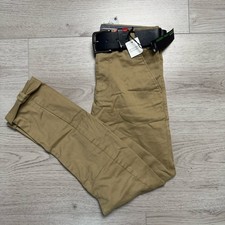 Next Boys' Khaki Skinny Twist Carrot Trousers - Age 11 Years - New with Tags