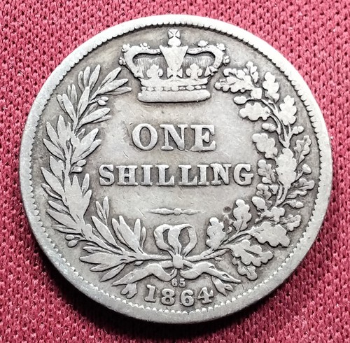 1864 one shilling - one,
