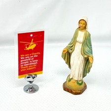 Vintage Miraculous Virgin Mary Resin Figurine Catholic Altar Decoration  #10 BP2