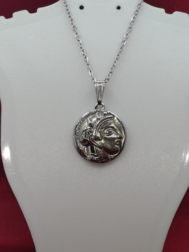 Roman coin necklace silver - necklace, 3d
