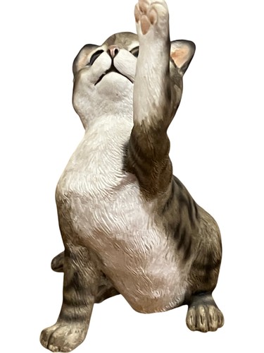 Realistic cat figurine playful - cat,