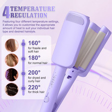 Vmxlso French Wave Curling Iron 32Mm Mermaid Hair Waver Wave Hair Styler with...