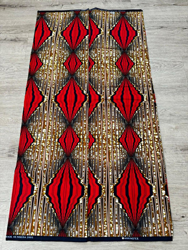 Anningtex african red - red, gold
