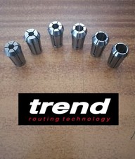Trend Router Collet Set of 6 Collets (6mm, 8mm,12mm, 1/4", 3/8",1/2")