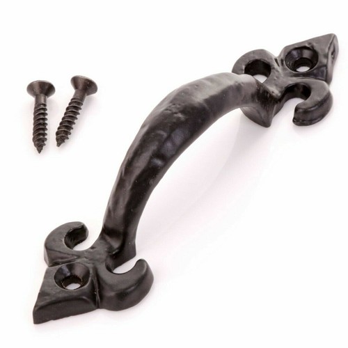 100mm black fleur lys - black, fleur-de-lys