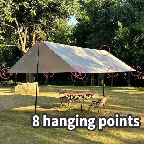 Camping tarp pole - camping, w/pole