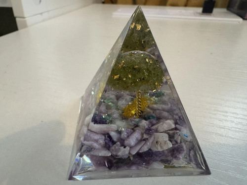 Amethyst orgone pyramid - orgone,