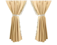 Beige Curtains + Decors Velvet