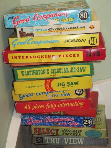 Vintage jigsaw puzzles 1950s - vintage,