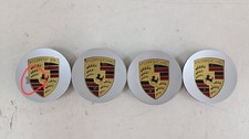 Porsche Colour Crested Alloy Wheel Centre Caps in Brilliant Silver Colour