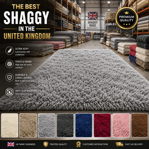 Fluffy large shaggy rugs - large,