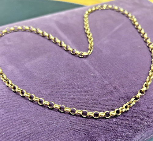 Solid 9ct yellow - gold, round