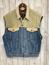 Pepe Originals - Vintage Retro 90s Denim / Cord Trucker Waistcoat - XL