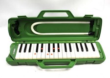 Vintage YAMAHA Pianica P-34C Japan-Made Melodica In Green With Hard Case -P25