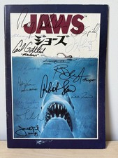 Jaws Hand Signed Brochure Scheider Dreyfuss Robert Shaw Spielberg Benchley
