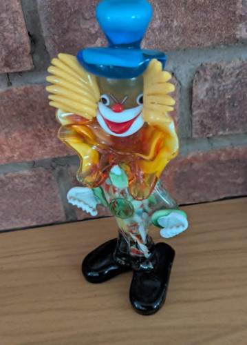 Murano vintage glass - glass, clown