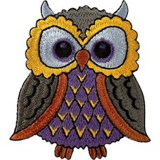 Owl Patch Iron Sew On Clothes