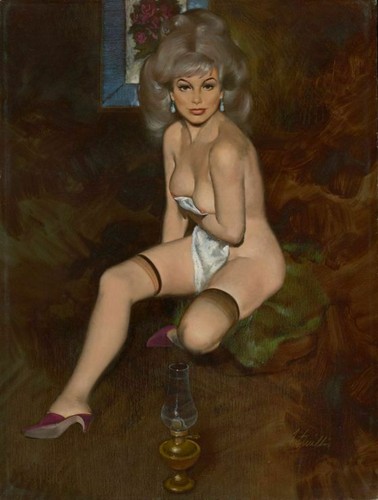 Vintage pin brunette in - pin-up,
