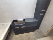 Grey bathroom furniture set