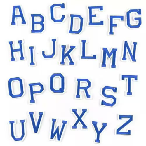 Blue letter patch patches iron - blue,