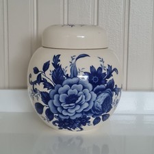 Vintage Blue Floral Ceramic