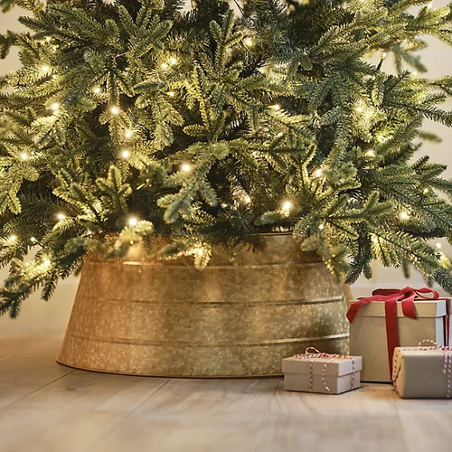 Gold effect metal tree - metal, skirt