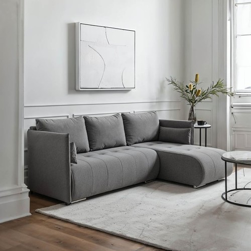 Corner sofa bed with storage - with,
