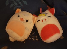 Squishmallows Squishville - Pack of 2 ,Micky Unicorn. Rosie Pig, Used Good.