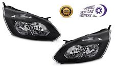 Ford Transit Custom 2012-2018 Front Headlight Headlamp Black Left Right Pair Set