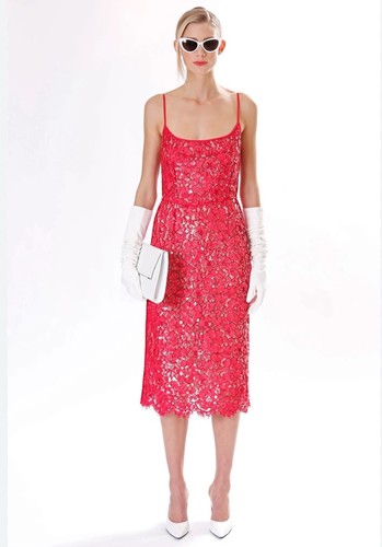 Michael kors red lace overlay - kors,
