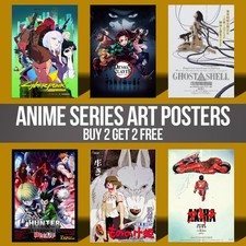 Classic Anime Posters Wall Art Manga Animation Movie Poster Prints Retro