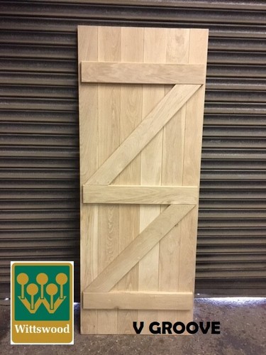 Solid oak ledge brace door - ledge, &