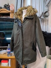 Topshop Olive Green Parka Coat
