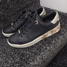 Ted Baker Womens Tiriey Floral Trainers Uk Size 4 Eur 37