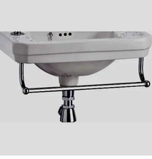 Burlington Edwardian Style Wash Basin Chrome Towel Rail 510mm (51cm) Wide