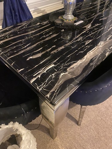 Marble dining table - dining,