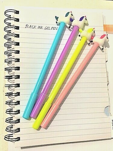 Unicorn kawaii black ink gel - unicorn,
