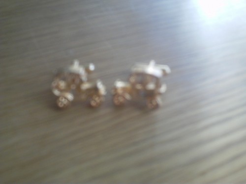 Gold tone vintage car - gold,