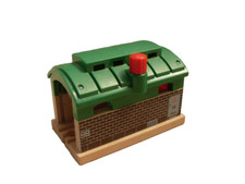 Brio Wooden Thomas The Tank Engine Shed With Brio Logo.