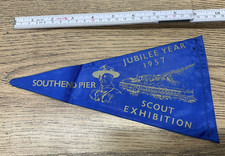 Southend-On-Sea Pier - Jubilee Year 1957 - Scout Exhibition Pennant Flag