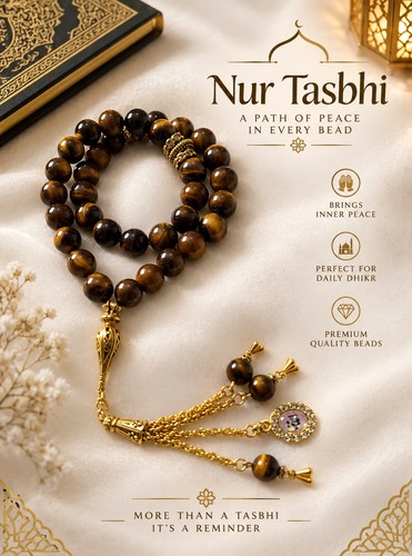 Tiger eye stone islamic - islamic, prayer