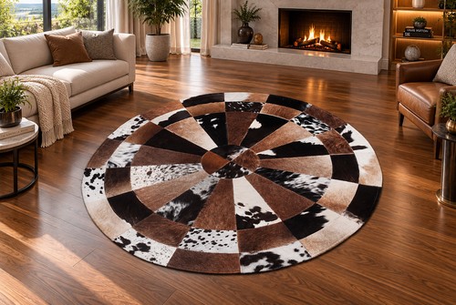 Cowhide patchwork rug - patchwork,