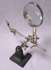 Helping Hand Model Stamp Hobby Adjustable Magnifyng Glass Stand with Clip