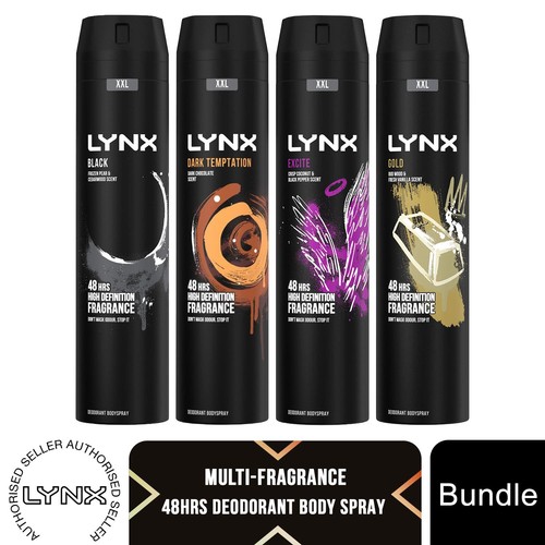 Lynx xxl body spray - spray, 4pk