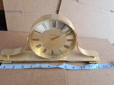 Marks & Spencer Churchill Quartz Modern Gold Tone Mantel Clock Working