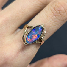 Vintage Australian Black Opal
