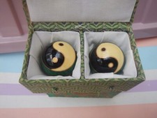 VTG Chinese Handmade Baoding Balls Yin Yang w/ Chime De-Stress Meditation Health