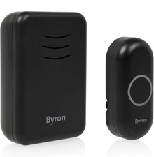 Byron Wireless Portable Doorbell Set 150m Range 16 Melodies Battery Not Included