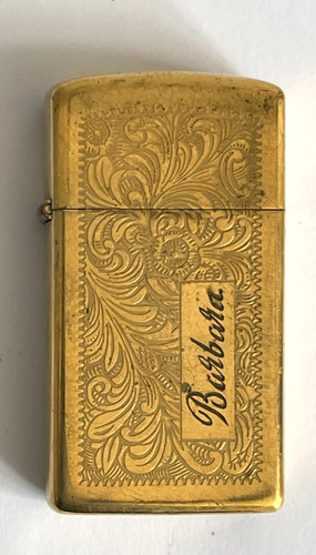 Vintage slim zippo lighter - lighter,