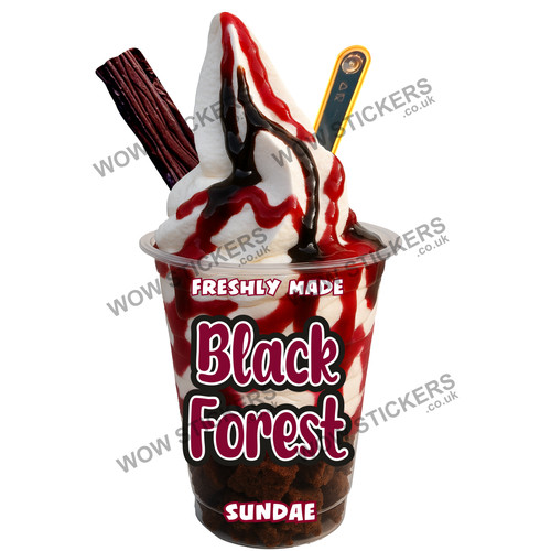 Black forest ice cream sundae - cream,